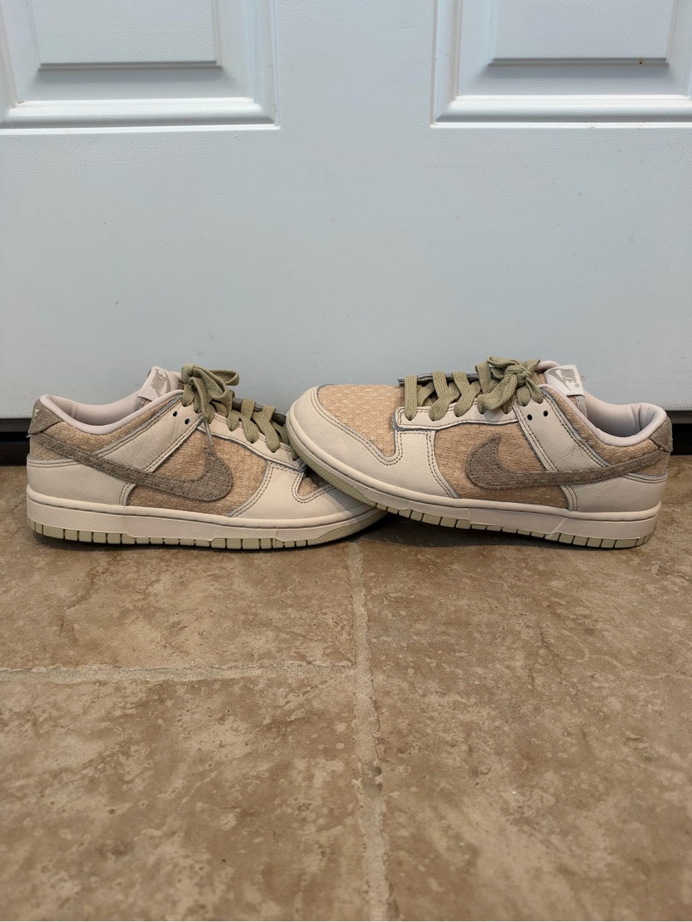 Nike Dunk Low Sanddrift Sneakers in Beige and Olive